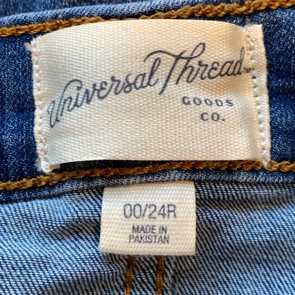 Universal Thread Mid Rise Skinny Jeans Dark Blue Stretch W24xL28 Womens Size 00 - Picture 3 of 9